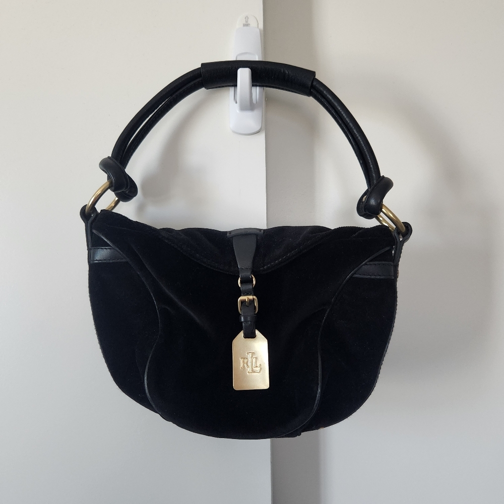Ralph Lauren Black Suede Mini Bag